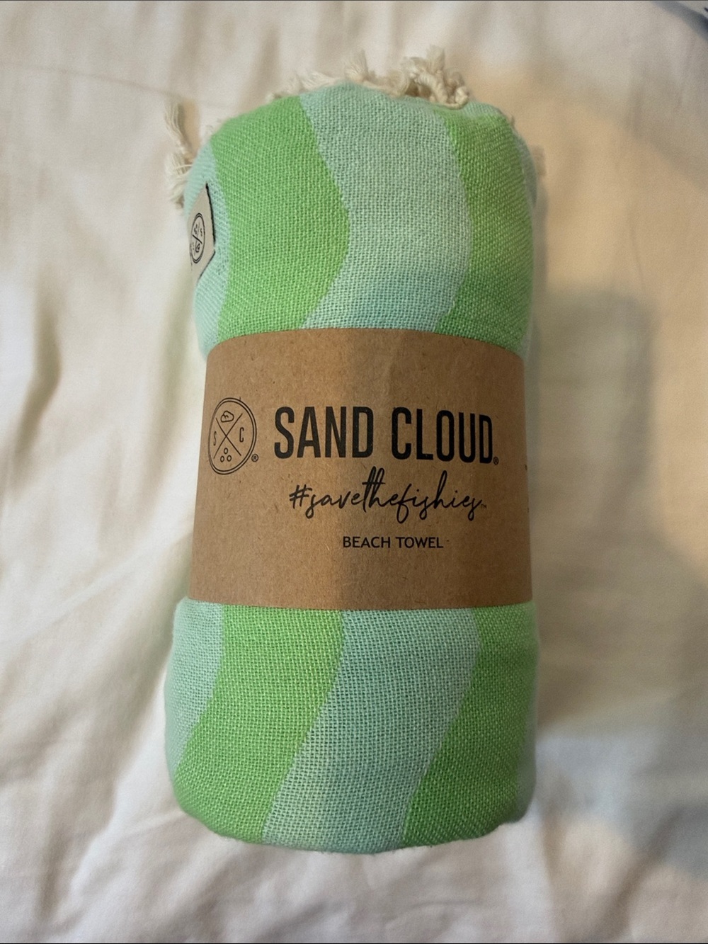 Sand Cloud Green Stripe Beach Towel
